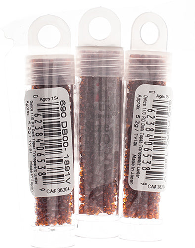 Miyuki Delica 11/0 5.2g Vials Transparent Luster