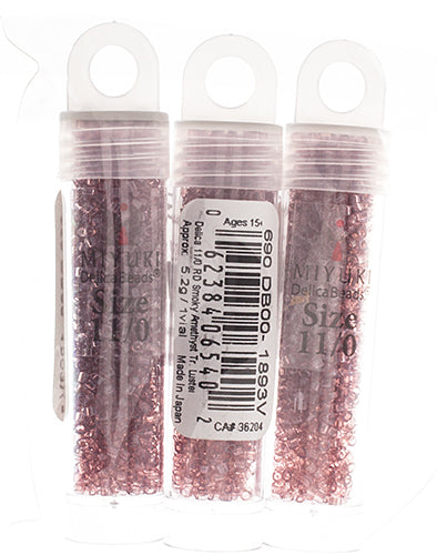Miyuki Delica 11/0 5.2g Vials Transparent Luster