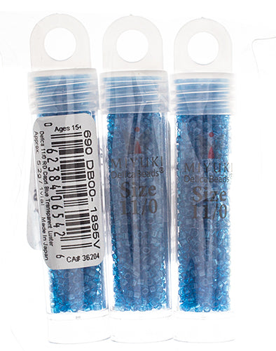 Miyuki Delica 11/0 5.2g Vials Transparent Luster