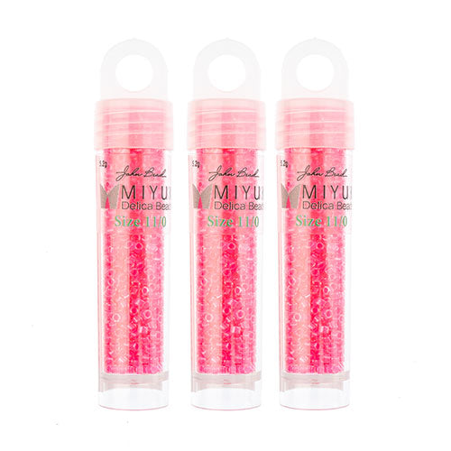 Miyuki Delica 11/0 5.2g Vial Wild Strawberry Luminous