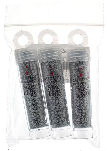 Miyuki Delica 11/0 5.2g Vials Frosted Glazed Matte