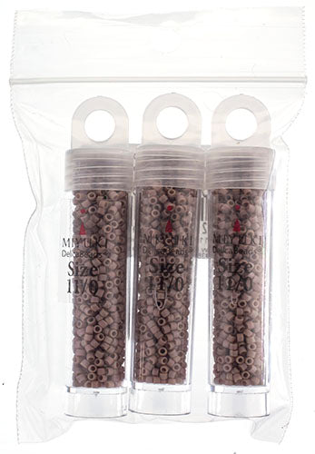 Miyuki Delica 11/0 5.2g Vials Frosted Glazed Rainbow Matte