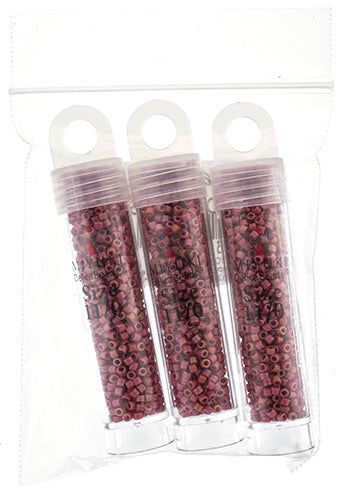 Miyuki Delica 11/0 5.2g Vials Frosted Glazed Rainbow Matte