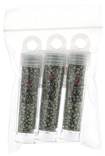 Miyuki Delica 11/0 5.2g Vials Frosted Glazed Rainbow Matte