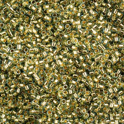 Miyuki Delica 11/0 5.2g Vials Transparent Gold Lined
