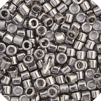 Delica 8/0 Round 5.2g Vial Steel Metallic