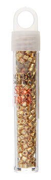 Delica 8/0 Round 3.3g Vial Transparent 24Kt Gold Plated