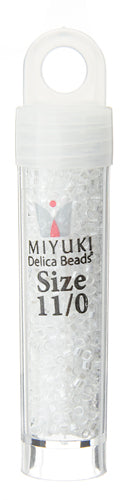 Delica 8/0 Round 5.2g Vial Transparent Crystal Luster