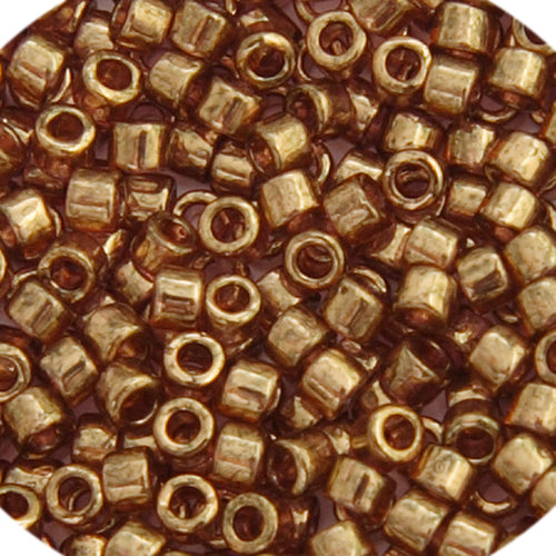 Delica 8/0 Round Transparent Gold Luster