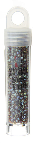 Delica 8/0 Round 5.2g Vial Light Topaz Transparent AB Gold Luster