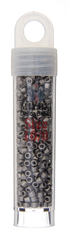 Delica 8/0 Round 5.2g Vial Silver Matte Metallic