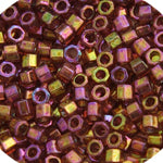 Miyuki Delica 8/0 Cut 5.2g Vial Red Transparent Gold Luster