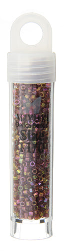 Miyuki Delica 8/0 Cut 5.2g Vial Red Transparent Gold Luster