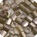 Miyuki Delica 8/0 Cut 5.2g Vial Light Smoke Topaz Transparent Gold Luster