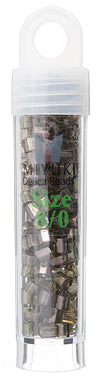 Miyuki Delica 8/0 Cut 5.2g Vial Light Smoke Topaz Transparent Gold Luster
