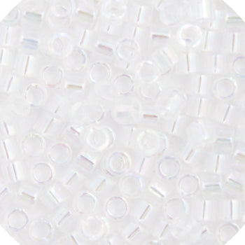 Miyuki Delica 10/0 5.2g Vial Transparent Aurora Borealis