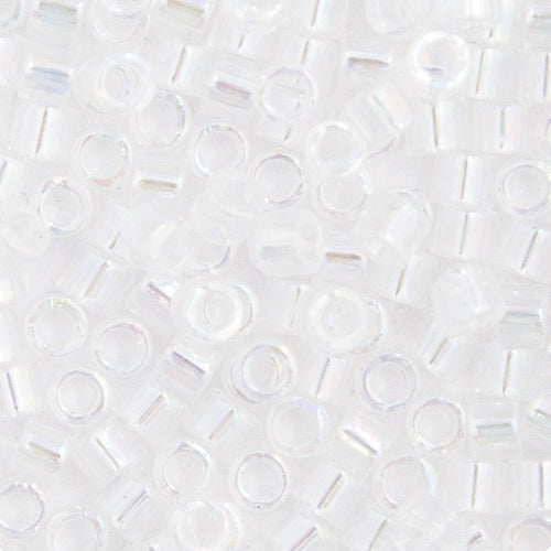 Miyuki Delica 10/0 5.2g Vial Transparent Aurora Borealis