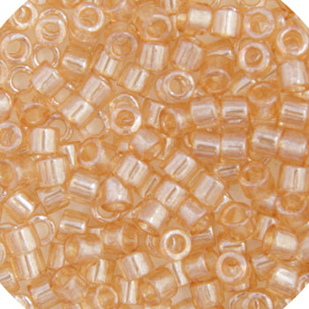 Miyuki Delica 10/0 5.2g Vial Light Topaz Transparent Luster