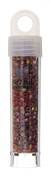 Miyuki Delica 10/0 5.2g Vial Red Pink Transparent Gold Luster