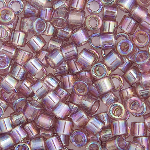 Miyuki Delica 10/0 5.2g Vial Transparent Aurora Borealis