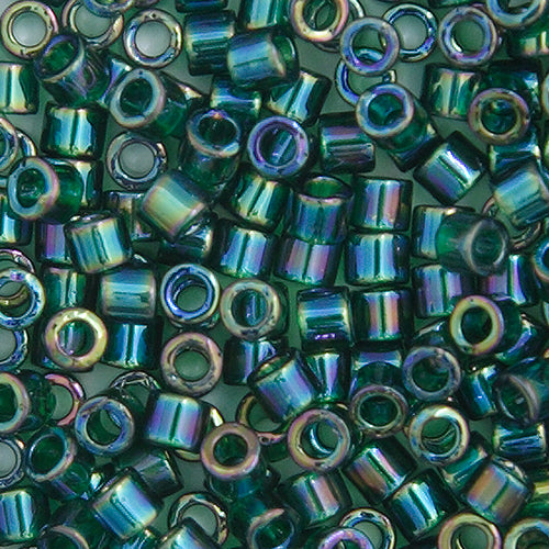 Miyuki Delica 10/0 5.2g Vial Transparent Aurora Borealis