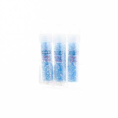 Miyuki Delica 10/0 5.2g Vial Transparent Aurora Borealis
