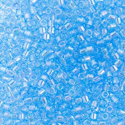Miyuki Delica 10/0 5.2g Vial Transparent Aurora Borealis