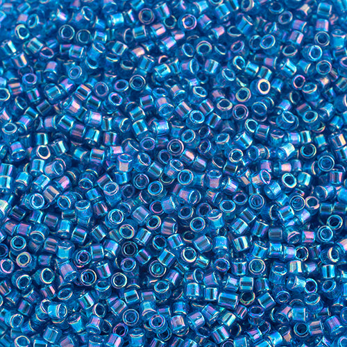 Miyuki Delica 10/0 5.2g Vial Transparent Aurora Borealis