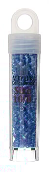Miyuki Delica 10/0 5.2g Vial Transparent Aurora Borealis