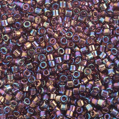 Miyuki Delica 10/0 5.2g Vial Transparent Aurora Borealis