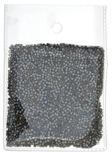 Delica 15/0 Round Dark Silver Grey Aurora Borealis Matte