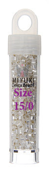 Miyuki Delica Cut 5.2g Vial Crystal Silverlined
