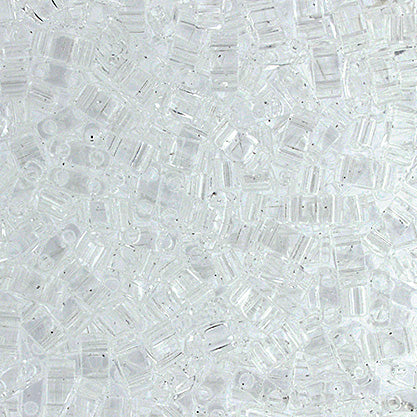 Miyuki Tila Half Cut 5x2.3mm 2-hole Transparent Vials
