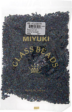 Miyuki Tila Half Cut 5x2.3mm 2-hole Opaque Aurora Borealis Matte