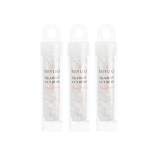 Miyuki Tila Half Cut 5x2.3mm 2-hole Opaque Vials
