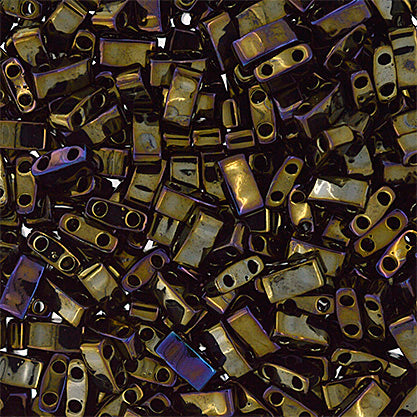 Miyuki Tila Half Cut 5x2.3mm 2-hole Opaque Metallic Vials