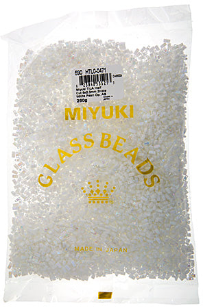 Miyuki Tila Half Cut 5x2.3mm 2-hole Opaque Aurora Borealis