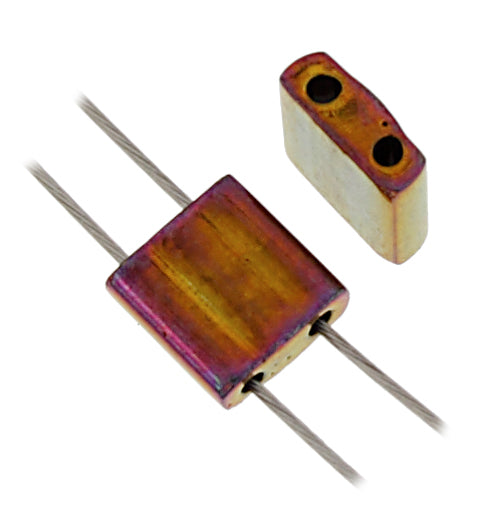 Miyuki Tila Bead 5x5mm 2-hole Opaque Metallic