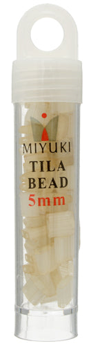 Miyuki Tila Bead 5x5mm 2-hole Transparent