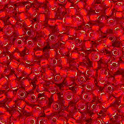Miyuki Seed Beads Flame Red Silver Lined 250g
