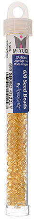 Miyuki Seed Beads Transparent Light Topaz - 22g Vials