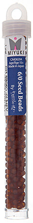 Miyuki Seed Beads Dark Topaz Transparent Matte - 22g Vials