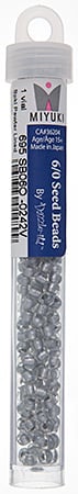 Miyuki Seed Beads Sparkling Pewter Lined Crystal - 22g Vials