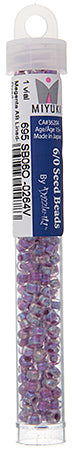 Miyuki Seed Beads Crystal/Magenta AB Lined - 22g Vials