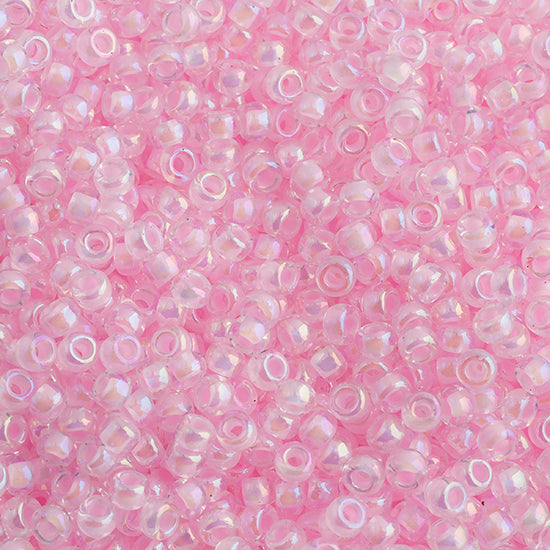 Miyuki Seed Beads Pink Lined Crystal AB - 22g Vials