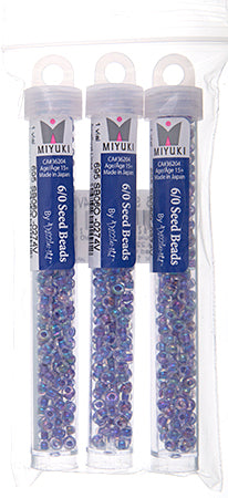 Miyuki Seed Beads Amethyst Lined Crystal AB - 22g Vials