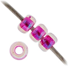 Miyuki Seed Beads Crystal/Hot Pink Lined AB - 22g Vials