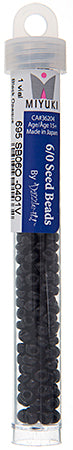 Miyuki Seed Beads Opaque Black - 22g Vials
