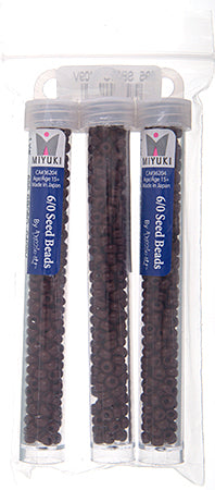 Miyuki Seed Beads Opaque Chocolate Brown - 22g Vials