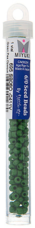 Miyuki Seed Bead Opaque Green Pea - 22g Vials